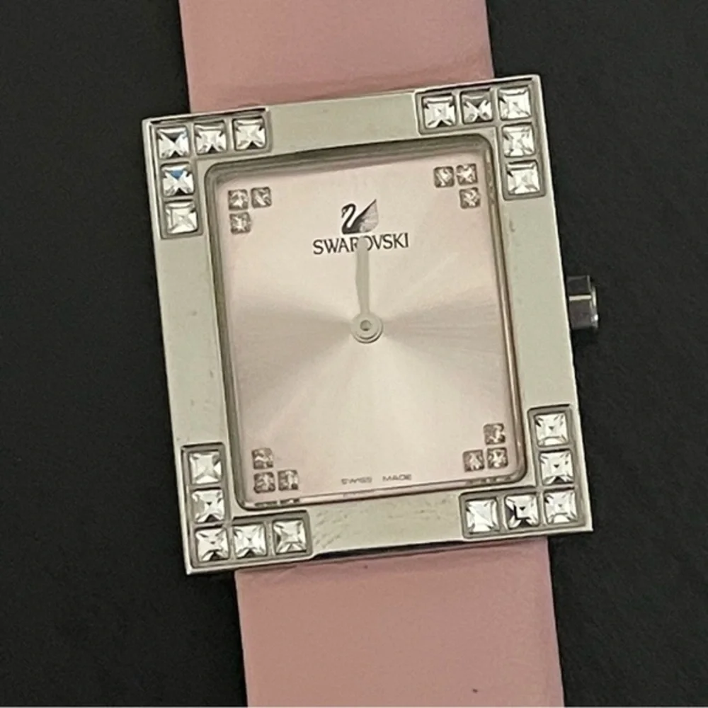 Swarovski Women's Watch Crystal Accents Light Pink Strap Vintage